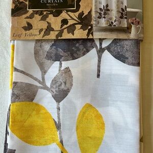 NWT Be BATH and essentials brand Leaf Yellow canvas Shower Curtain 70”x72”.